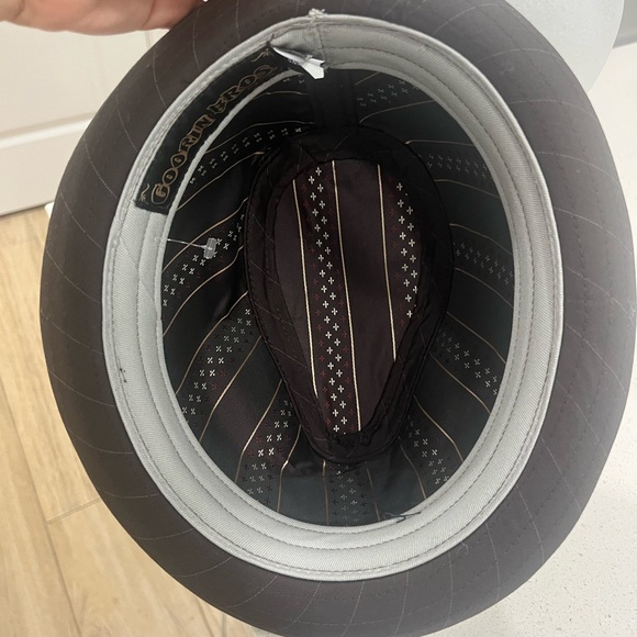 Goorin Bros Dark Brown‎ Fedora with Patterned Band - Picture 11 of 11